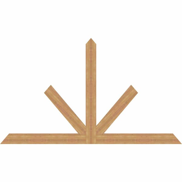 Ekena Millwork Saratoga Timber Gable Bracket, Western Red Cedar, 96"W x 56"H x 1 1/2"D x 5 1/2"F, 14/12 Pitch GBW096X56X0206SAR00SWR - main